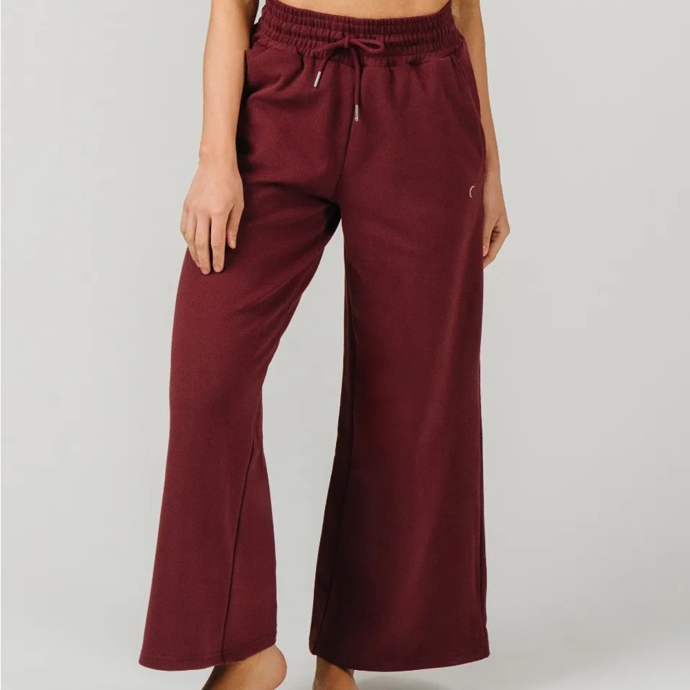 ZYIA Red Track Pants with Elastic Waist and Relaxed Fit